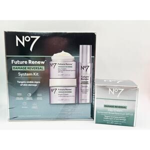 No7 Future Renew Damage Reversal Skincare System Kit + Xtra Day Cream 1.6 oz